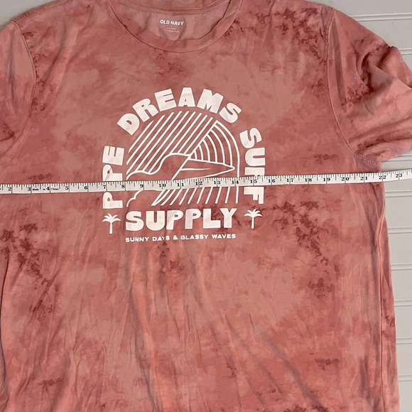 Old Navy Tie Dye Short Sleeve Graphic T Shirt Soft Washed Large Beach Vibe Surf - Picture 4 of 8